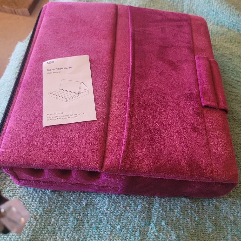 Tablet Pillow Holder  With Multi Angles And Pocket, Pen/ Pencil Holders in Pink